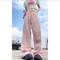 批发特厚洗水斜纹纯棉夏季艺汐休闲<b class='q'>百搭</b><b class='q'>裤</b>子高腰显瘦阔腿<b class='q'>裤</b><b class='q'>牛仔裤</b>女