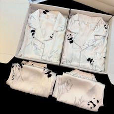 批发高级感冰雪丝情侣<b class='q'>睡衣</b>男女春秋长袖长裤开衫冰<b class='q'>丝绸</b>大码家居服套装