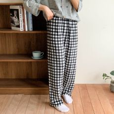 批发量大价优 法兰绒睡裤女秋冬季韩版卡通漫画风珊瑚绒遛弯裤暖暖裤