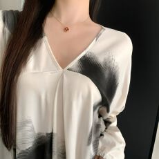 批发【实拍】【优质仿棉】国风水墨画睡裙女<b class='q'>夏</b>季纯欲风法式连衣裙睡衣