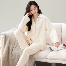 批发春秋女<b class='q'>睡衣</b>长袖纯棉家居服青年<b class='q'>全棉</b>外穿网红直播秋季套装薄款开衫