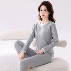 批发睡衣女冬季新款绵羊绒保暖内衣套装宽松大码220斤可穿家居服M-5XL