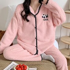 批发秋冬<b class='q'>月子</b>服玫瑰绒提花绒孕妇<b class='q'>睡衣</b>哺乳套装加厚产后家居服产妇