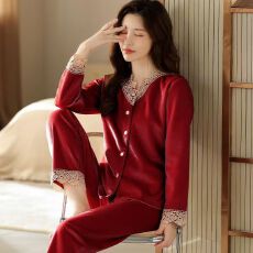 批发2025年新款金<b class='q'>丝绒</b>睡衣女款秋冬季常规保暖金<b class='q'>丝绒</b>冬天家居服<b class='q'>套装</b>