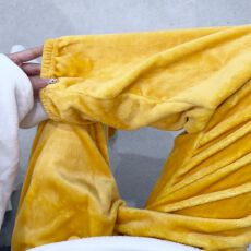 批发冬季220g法兰绒新款单件睡裤长裤女法兰绒卡通保暖单睡裤