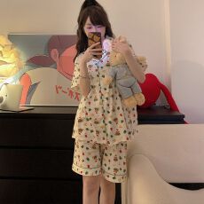 批发2026夏季新款牛奶棉亲子<b class='q'>情侣</b><b class='q'>睡衣</b><b class='q'>短袖</b>短裤大码家居服套装