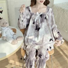 批发实拍图（大码300斤睡衣）春秋冬秋<b class='q'>长袖</b>宽松<b class='q'>两件套</b>睡衣