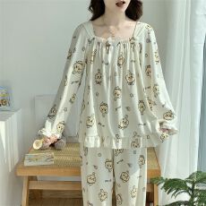 批发实拍图（大码300斤睡衣）春秋冬秋<b class='q'>长袖</b>宽松<b class='q'>两件套</b>睡衣