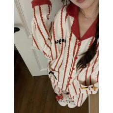 批发红条纹企鹅2026年春秋季薄款新款睡衣女网红风韩版<b class='q'>家居服</b>官方