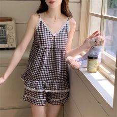 批发2026年新款睡衣女云朵棉夏季薄款短袖<b class='q'>可爱</b>套装网红可外穿家居服