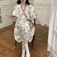 批发2026年新款睡衣女云朵棉<b class='q'>夏季</b>薄款<b class='q'>开衫</b>短袖可爱睡裙网红家居服