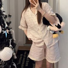 批发日系新款<b class='q'>睡衣</b>女100%<b class='q'>婴儿</b>A类棉甜美两件套家居服