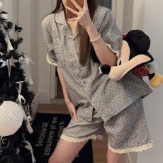 批发日系新款<b class='q'>睡衣</b>女100%<b class='q'>婴儿</b>A类棉甜美两件套家居服