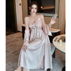 批发睡衣女性感2026新款法式纯欲吊带睡裙带胸垫春<b class='q'>秋</b>季御姐高级感睡袍