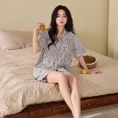 批发2026新款仿棉拉架睡衣女短袖<b class='q'>短裤</b>夏季薄款甜美可爱可外穿家居服