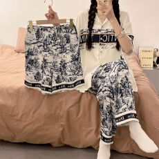 批发新款夏季<b class='q'>睡衣</b>女翻领冰雪丝<b class='q'>三件套</b>款舒适卡通<b class='q'>睡衣</b>夏天家居服