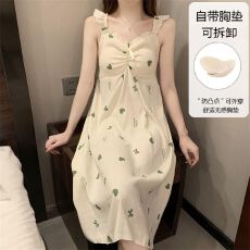 批发26年夏季云朵棉公主吊带睡裙少女中长裙直播高品可外穿