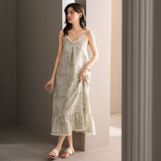 批发夏天云朵棉带胸垫吊带睡裙休闲少女甜美女士睡衣家居服