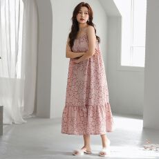 批发夏天云朵棉带胸垫吊带睡裙休闲少女甜美女士睡衣家居服