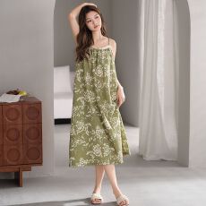 批发夏天云朵棉带胸垫吊带睡裙休闲少女甜美女士睡衣家居服