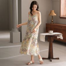 批发夏天云朵棉带胸垫吊带睡裙休闲少女甜美女士睡衣家居服