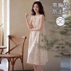 批发优质款带胸垫云朵棉春夏季<b class='q'>睡衣</b>女<b class='q'>家居服</b>背心裙云可爱风甜美