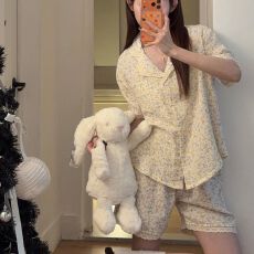 批发夏季新款<b class='q'>睡衣</b>女<b class='q'>婴儿</b>棉棉纱舒适柔软甜美休闲家居服