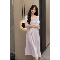 批发冰雪丝新款高级感睡衣女<b class='q'>夏</b>季性感蕾丝镂空短袖睡裙家居服