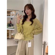 批发2025两件套杭州四季青<b class='q'>女</b>装高韩货春款圆领<b class='q'>吊带</b><b class='q'>背心</b>镂空<b class='q'>防晒</b>两件套