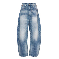 美式复古蓝潮流日常百搭长裤设计感新款秋冬男女同款宽松牛仔裤