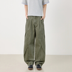 批发美式复古新款春<b class='q'>夏</b>男女同款美式褶皱设计做旧潮流舒适宽松百搭款