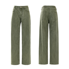 美式复古纯棉宽松休闲裤舒适百搭直筒裤垂感拖地春夏新款男女同款