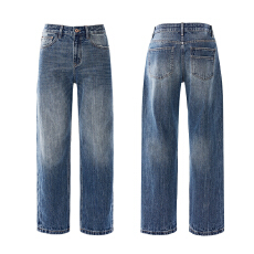 做旧水洗褶皱美式复古新款春夏百搭舒适男女同款垂感慵懒风显瘦