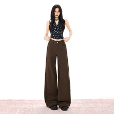 批发26ss | 2026新款美式复古春夏弯刀牛仔长裤<b class='q'>百</b>搭拖地慵懒垂感显瘦