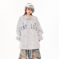 批发26ss | 2026美式休闲新款翻领宽松显瘦抽绳直筒中长外套垂感舒适