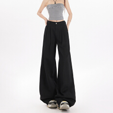 批发26ss | 2026美式复古春夏宽松百搭<b class='q'>牛仔裤</b>显瘦直筒舒适垂感拖地