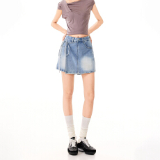 批发26ss | 2026美式复古牛仔短裤春<b class='q'>夏</b>新款显瘦包臀半身裙裤辣妹舒适