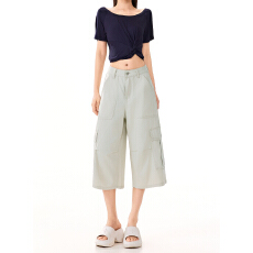 批发26ss | 2026美式复古垂感舒适显瘦工装七分中裤慵懒风百搭新款