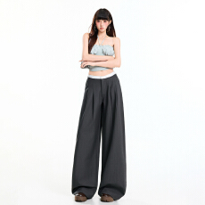 批发26ss | 2026美式休闲春夏新款西<b class='q'>裤</b>宽松舒适垂感百搭拖地显瘦阔<b class='q'>腿</b>