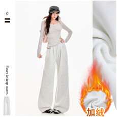 批发<b class='q'>休闲裤</b><b class='q'>女</b>直筒美式抽绳松紧腰运动加绒