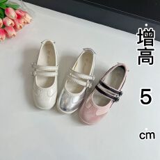 批发内增高小个子鬼虎玛丽珍鞋女2025新款外穿魔术贴一字带休闲德训鞋