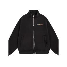 批发美式复古长袖立领卫衣男女2025秋冬新款小众设计感双拉链套头上衣