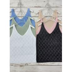 批发重工烫钻V领针织吊带背心女2026春夏新款高级感显瘦欧货无袖上衣