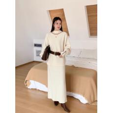 批发高级感半高领镂空针织衫毛衣女2026冬季新款高腰显瘦<b class='q'>半身裙</b>两件套