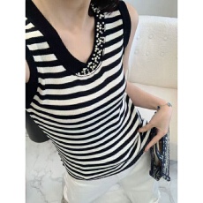 批发欧货重工烫钻针织背心女春夏新款气质显瘦百搭<b class='q'>打底衫</b>外穿无袖上衣