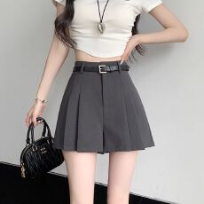 批发高腰设计感西装阔腿裤女春夏季新款收腰显瘦休闲短裤百搭A字裤潮