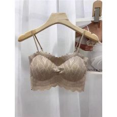 批发法式美背外穿蕾丝吊带带胸垫背心女内搭春夏<b class='q'>文胸</b>一体打底<b class='q'>抹胸</b>上衣