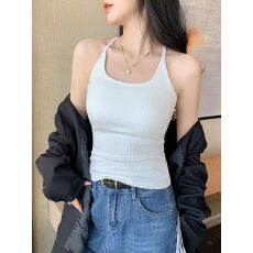 批发性感纯欲美背小吊带背心少女<b class='q'>内衣</b>打底内搭外穿<b class='q'>中长款</b>一体胸垫上衣