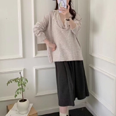 批发温柔<b class='q'>宽松</b>套装慵懒秋季毛衣针织衫新款吊带针织上衣