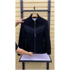 批发2025秋<b class='q'>冬</b>款男士高端拼色时尚外套立领拼接休闲大码上衣潮